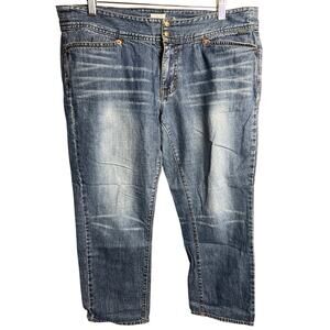 Calvin Klein Size 13 Faded Denim Women Jeans *Minor hole*